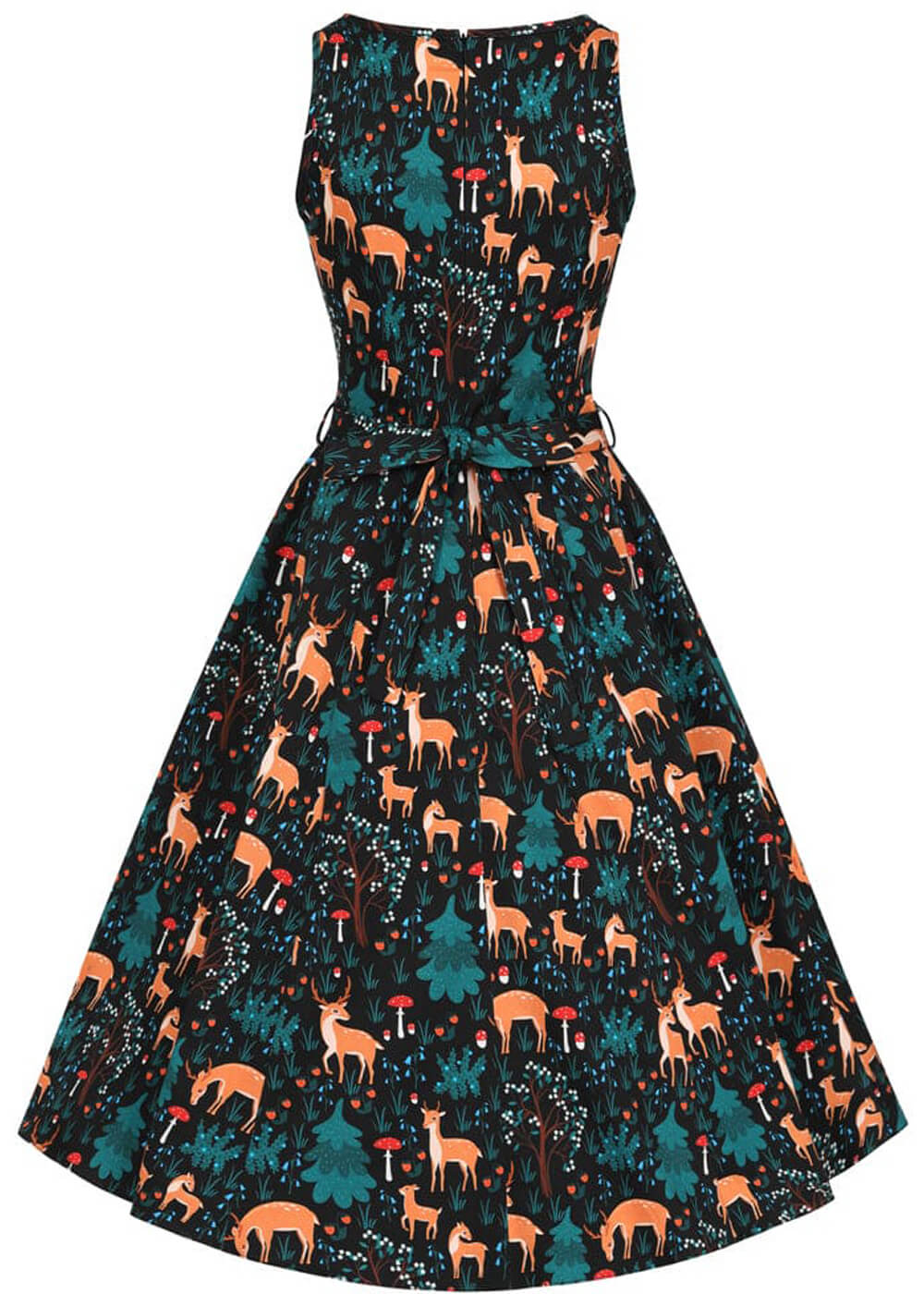 Lady V Hepburn Secred Garden 50 s Swing Dress Black www.succubus